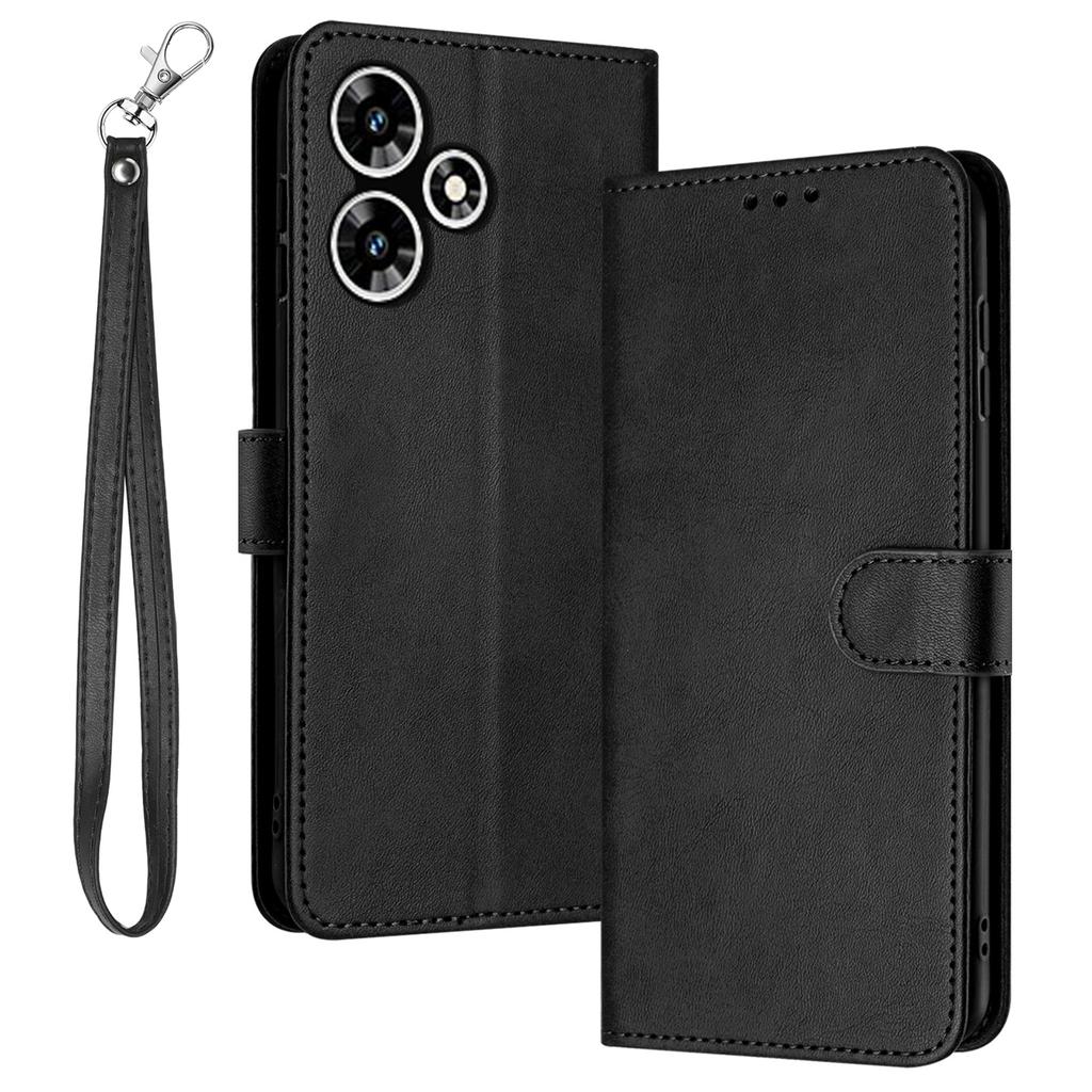 Étui Portefeuille en Cuir Magnétique avec Dragonne pour Infinix Hot 30