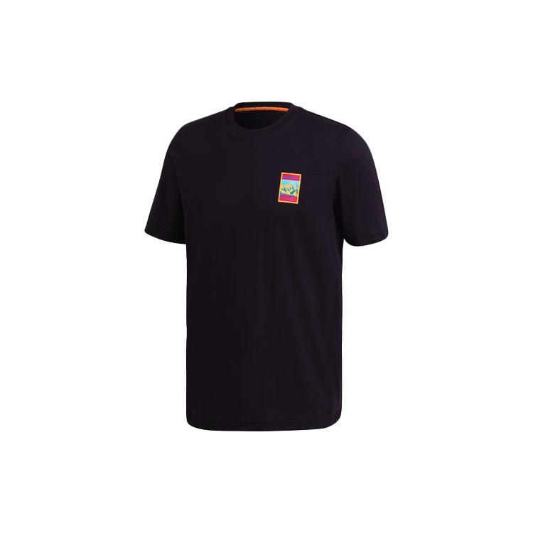 adidas originals Pattern Printing Casual Sports Short Sleeve Black Men s GP1118 M