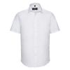 Russell Collection Mens Stretch Fitted Short-Sleeved Shirt