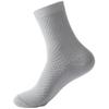 Men's Black Bamboo Fiber Summer Socks - Breathable, Sweat-Absorbent Mid-Calf Business Casual.