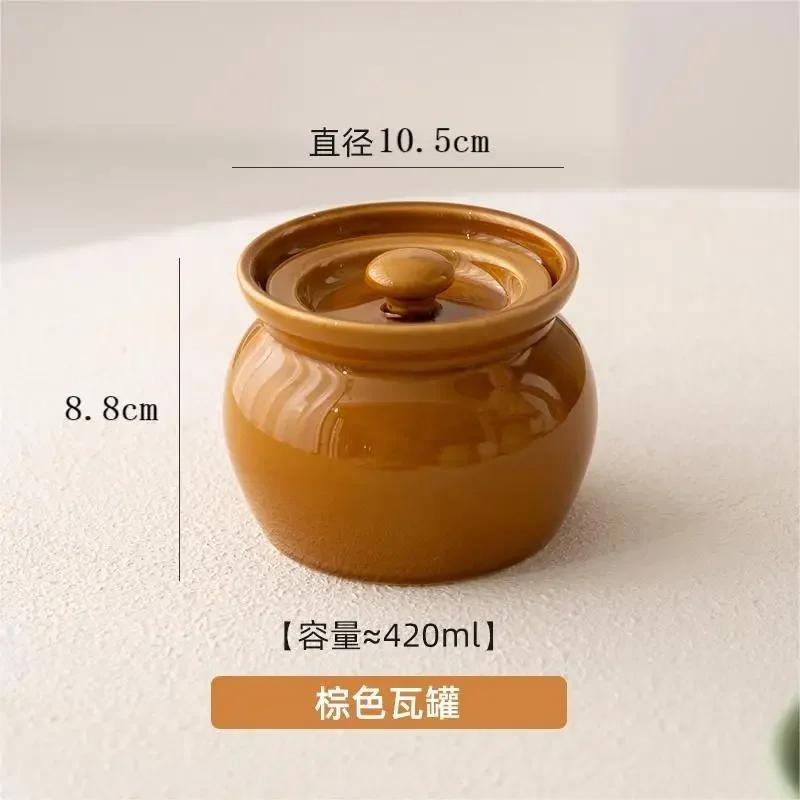 Ceramic Waterproof Stew Household Steaming Pot Stew Pot Soup Pot Clay Pot Stew Soup Pot Clay Pot One Person Stew Soup Pots New