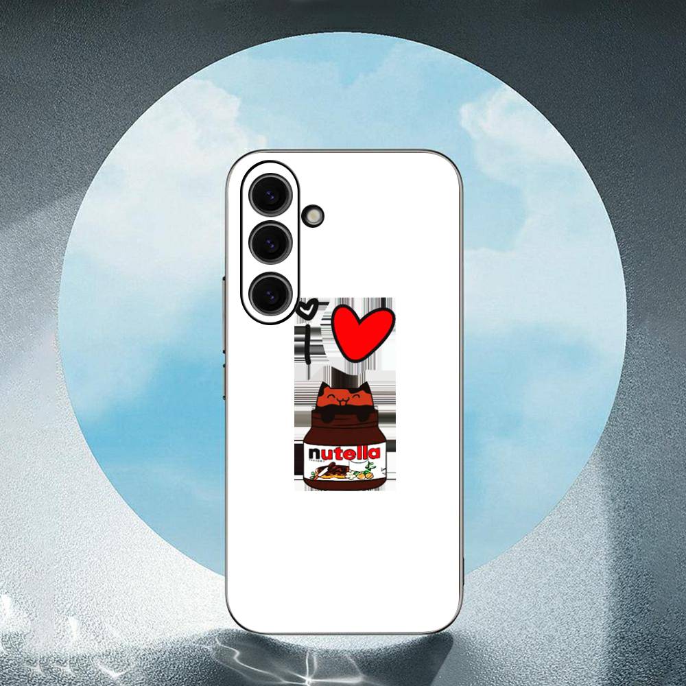 Chocolate Nutella Luxury Black Phone Case For Samsung Galaxy S23 S24 S25 Ultra S22 Plus S21