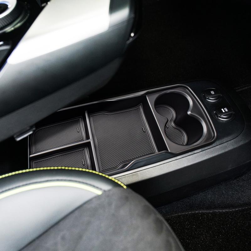 Center Lower Console Tray Organizer For Kia EV6 Lower Armrest Storage Car Box ABS Water Cup Holder Storage Box Accessories