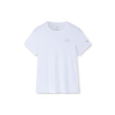 Comprehensive Training Series Logo Letter Pullover Short Sleeve T-Shirt Women Tops Pure-White 162327158-3