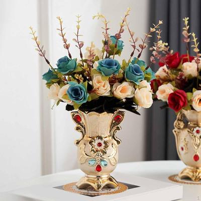 Centerpiece Vase Decorative Housewarming Gift Home Decoration Gold European Style Flower