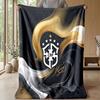 Coperta in Flanella Stampata Calcio Brasile Amica della Pelle Calda Decorativa Plaid per Divano Letto Interno Uso Quotidiano