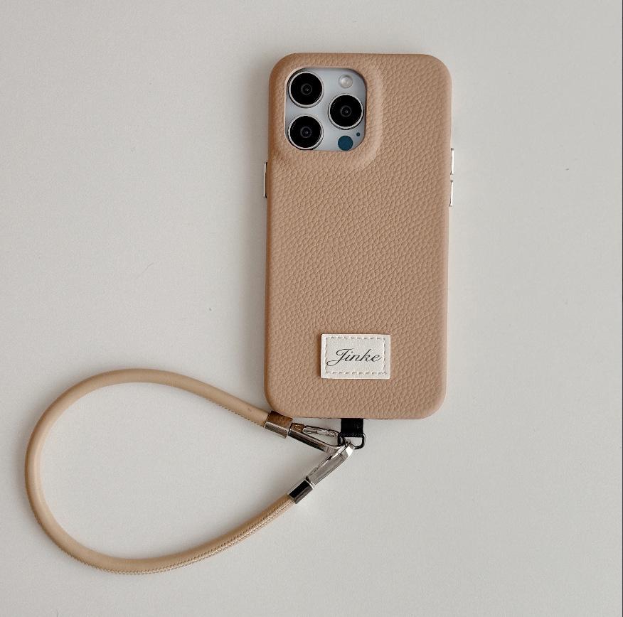 Full Coverage Leather Lanyard Case for iPhone 14/13/12 Pro Max - Drop Protection