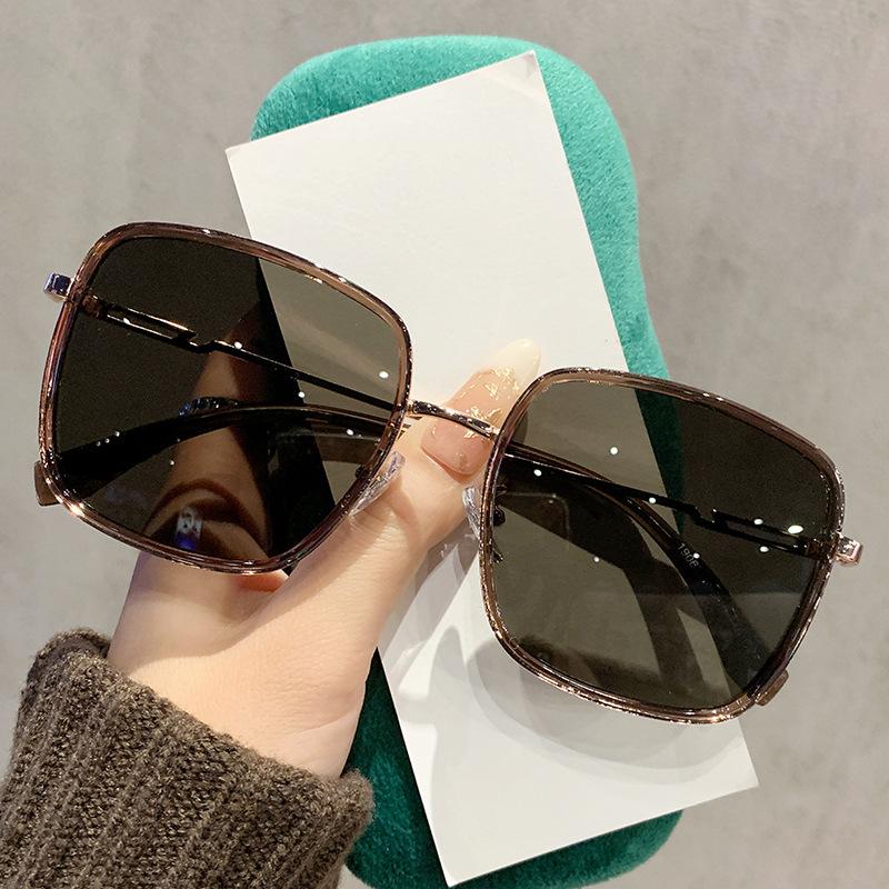 Sunglasses women's new trend myopia advanced sense UV protection driving special box sunglasses large frame