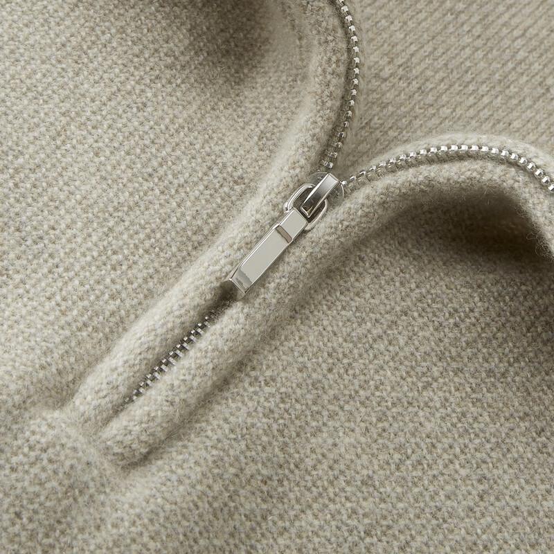 Shanshan Men's Rolled Collar Wool Cashmere Sweater