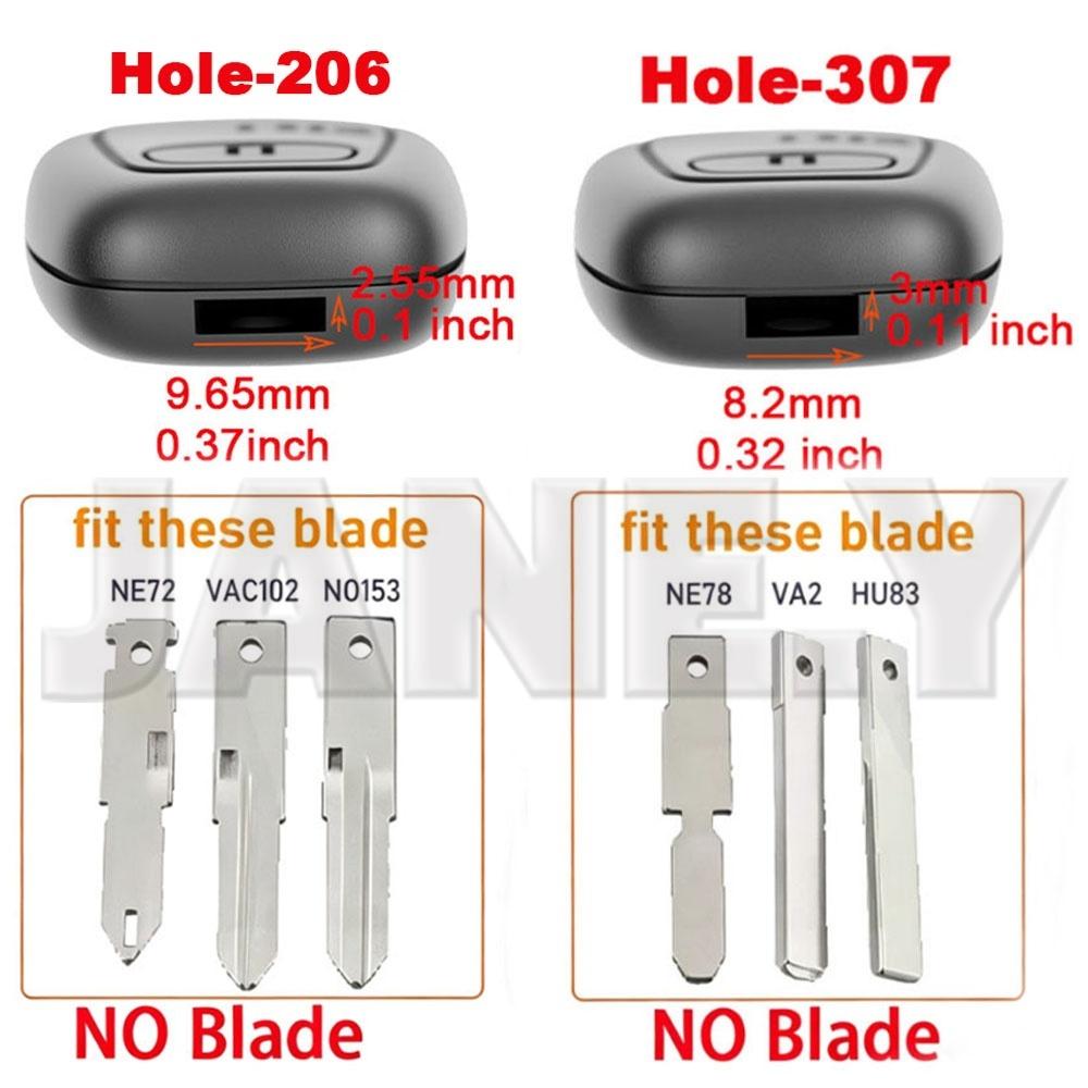 10 X Car Key Case Shell For Citroen C1 C2 C3 C4 Xsara Picasso For Peugeot 106 107 206 207 307 For Toyota Aygo Remote Key