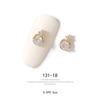 2pieces 3D Metal Zircon Nail Art Jewelry Japanese Nail Decorations Top Quality Zircon Crystal Manicure Zircon Diamond Charms