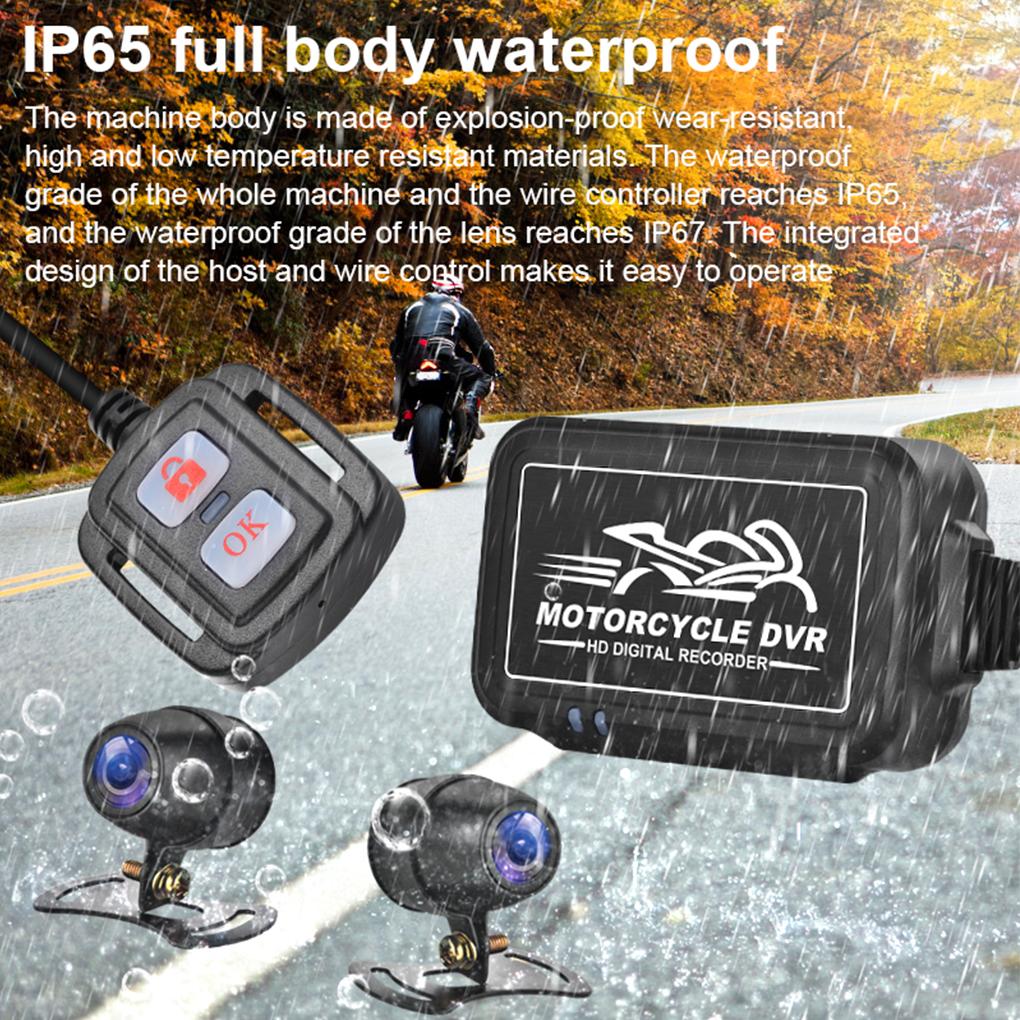 Motorcycle Camera WiFi 1080P Waterproof Wide Angle Dustproof APP Playback Memory Card Metal Lens Camcorder Recorder