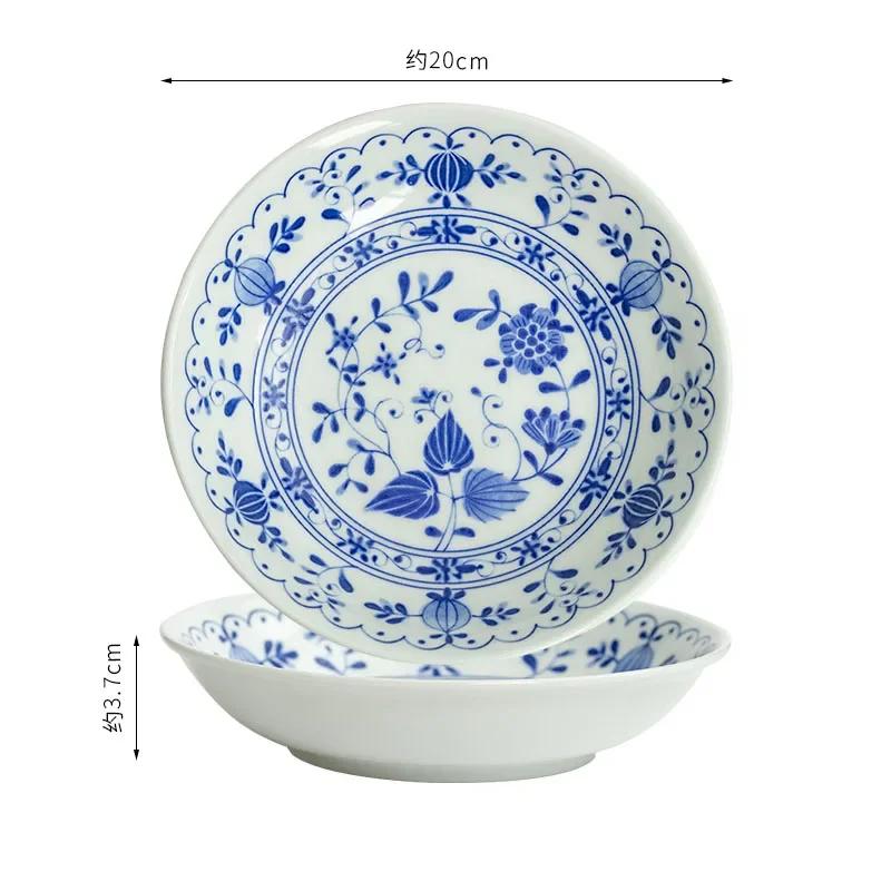 Keramikteller im Retro-Chinesischen Stil, High-End Hotelrestaurant, Pastateller, Köstliche Gerichte, Fischteller, Einzigartiges Haushaltsgeschirr