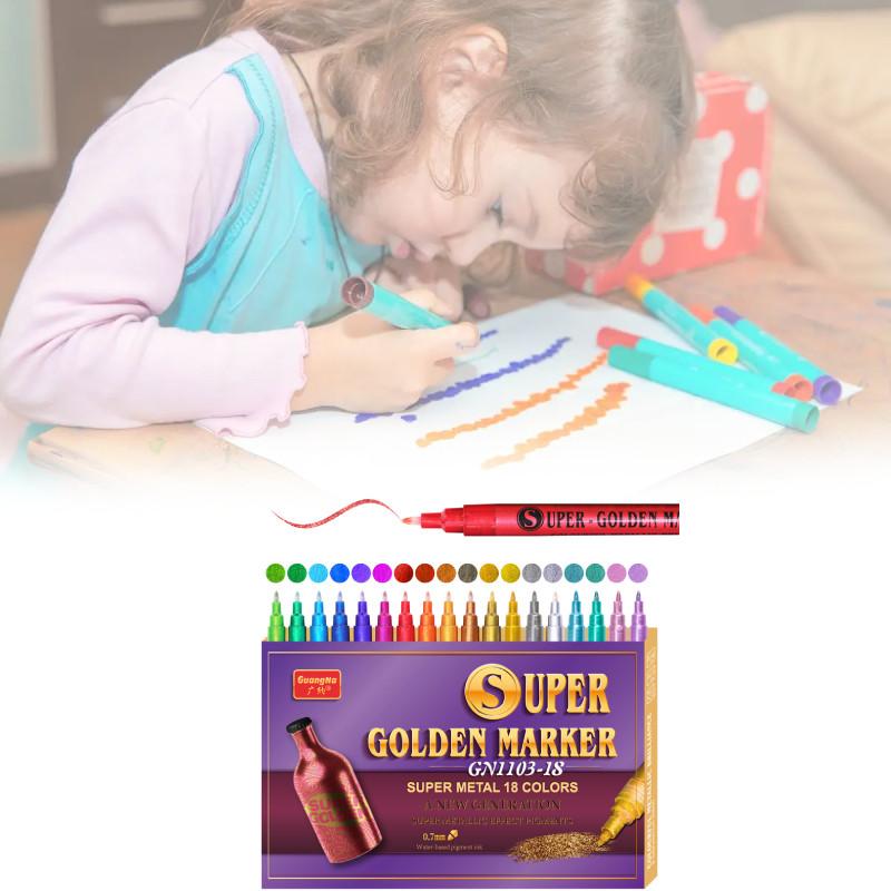 Pen Marker Acrylic Paint Metal Finish 07mm Tip Creative Artwork Decoration