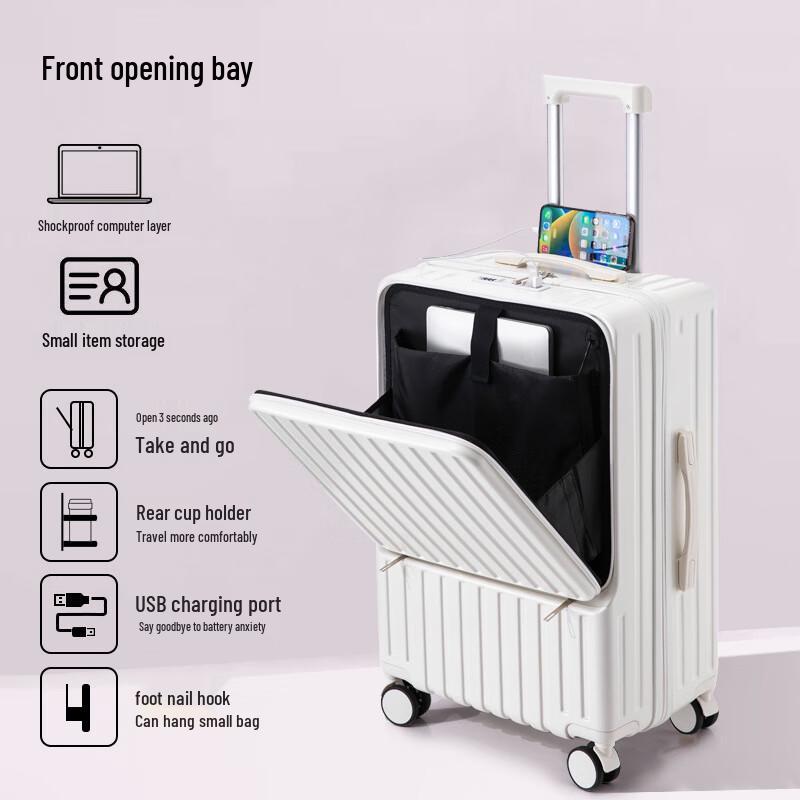 OEING Front-Opening Carry-On Suitcase 1