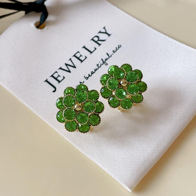 Zircon Irregular Round Pearl Earrings Light Luxury Premium Stud Earrings French Exquisite Versatile Earrings