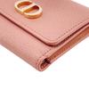 Christian Dior leather 30 Montagne Compact Wallet Tri-fold wallet pink leather Women Used