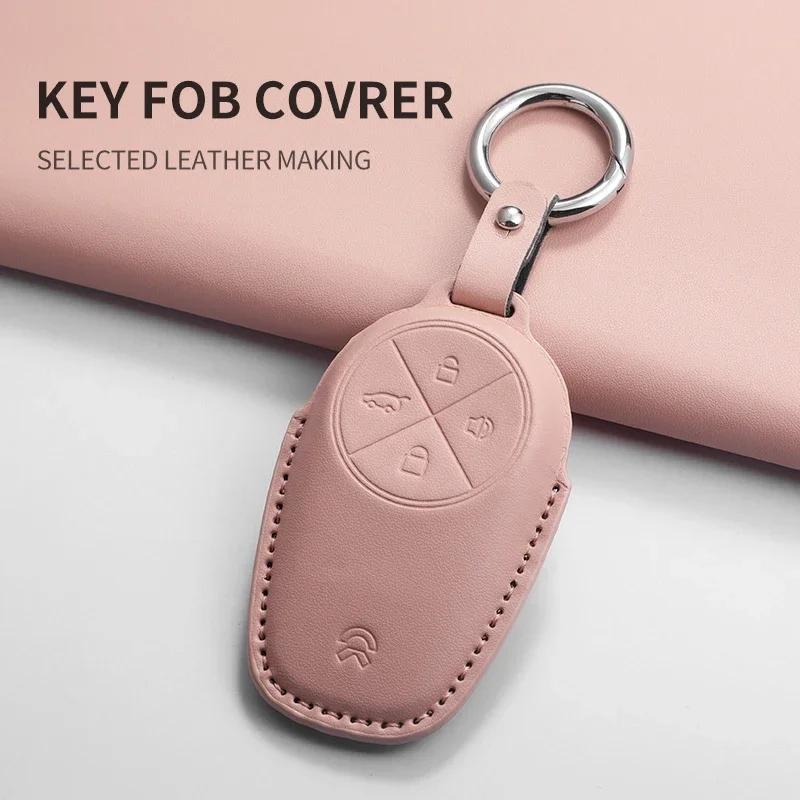 Car Key Case Cover Shell Fob for For Wei Lai NIO ES6 ES7 ES8 ET5 ET7 ET9 EC6 EC7 ET5T EVE EP9 2018-2026 PU Car Key Protector Bag
