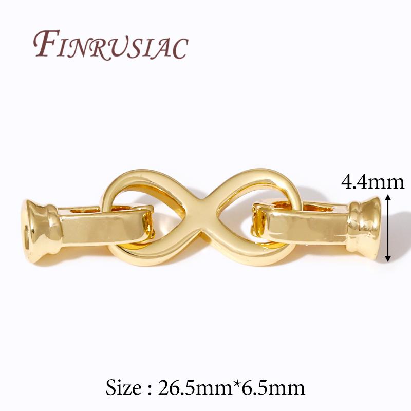 18K Gold Plated Connector Clasps Accessories For Bracelets,Brass Metal Locks For Jewelry,Fasteners Clasp,DIY Necklace Findings