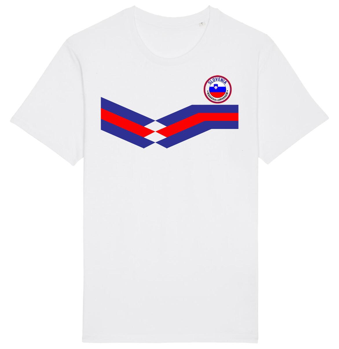 Slovenia Strip TShirt 2024, Adults Baby Family, Football Euro Shipping Gift M