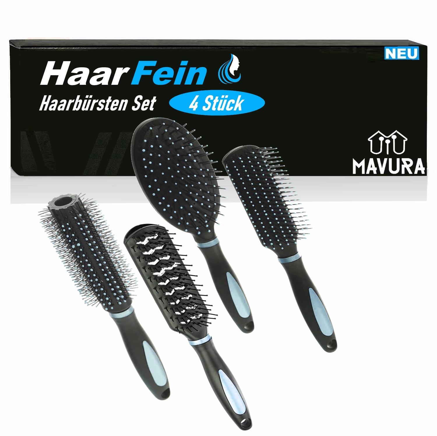 

HAARFEIN Набір гребінців для волосся Круглий Універсальний Розплутування Скелетний Гребінець Sassoon [4 шт.]