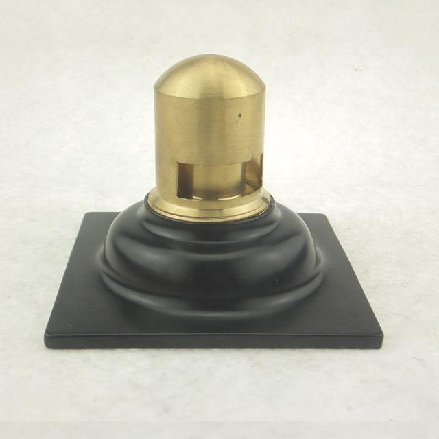 Industrial Style Bathroom Floor Drain Black Lacquered Stainless Steel 4 Inch Rectangle Design for Bathtub or Hotel Use