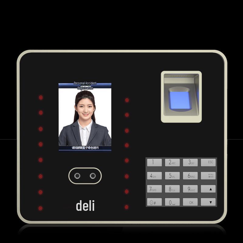

Deli Face & Fingerprint Time Attendance Machine CN plug (adapter included)