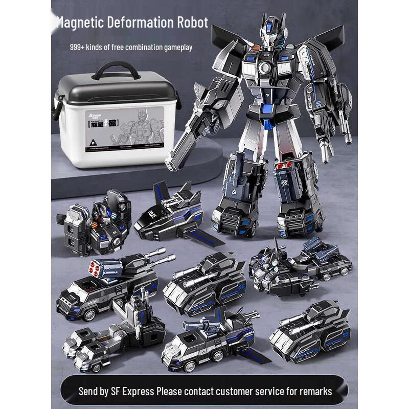 HANDUNYOU 9-in-1 Transforming Magnetic Robot Toy