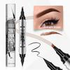 Double Head Four-Pronged Eyebrow Pencil + Eyeliner Quick-Drying Waterproof Eyebrow Pencil