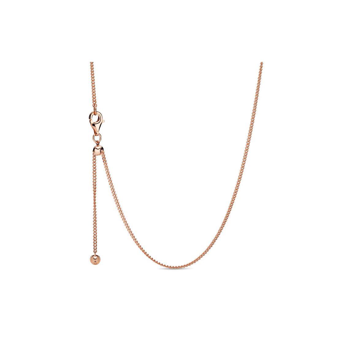 Pandora Chain Sliding Fashion Necklace Rose Gold Women necklace 388283 Box,60,Rose Gold