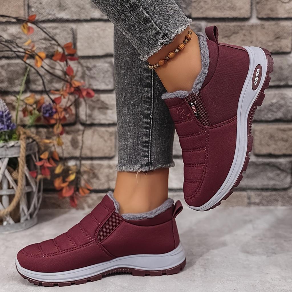 Ultra Warm Thick Soled Snow Boots, Arctic Grade Cold Resistant with Fleece Ankle Boots - High-density Lining and Thermal Locking Technology