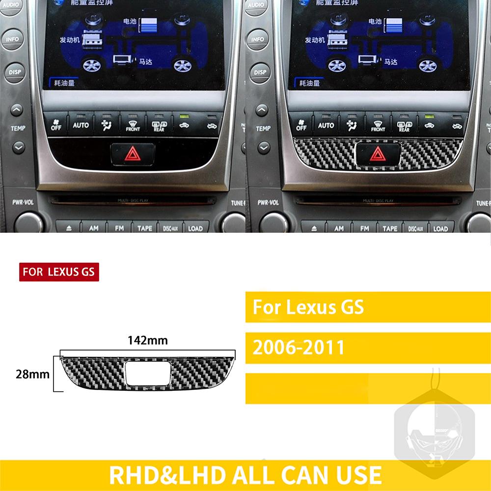 Pentru Lexus GS 2006 2007 2008 2009 2010 2011 Accesorii autocolante auto din fibră de carbon pentru panou de aer condiționat interior