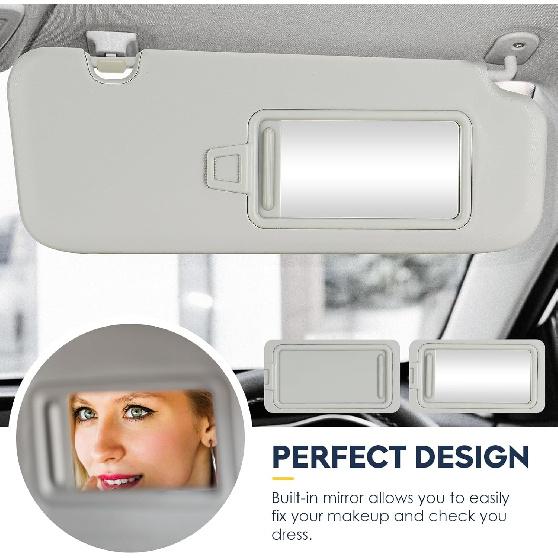 Right Passenger Side Sun Visor Without Light Fit For Hyundai Elantra 2017 2018  , Replaces For 85210-F0100TTX Gray