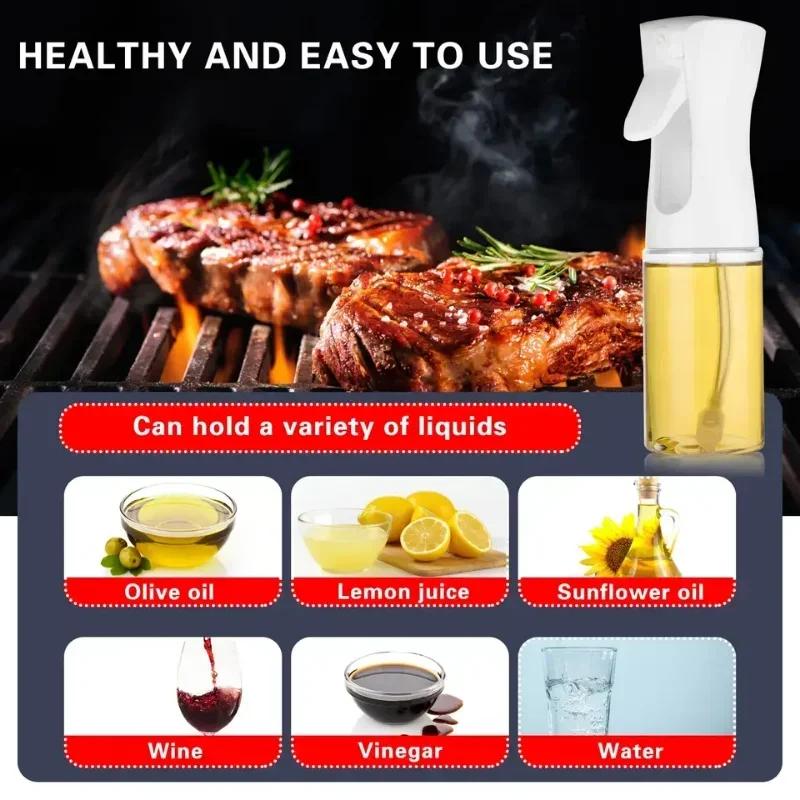 2PCS Oil Spray Bottle Kitchen Cooking Olive Oil Dispenser Camping BBQ Baking Vinegar Soy Sauce Sprayer Containers Oil Dispenser