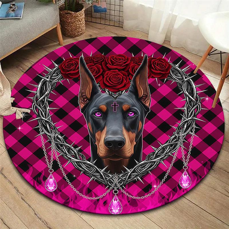 

PlaidDog Round Area Rug,Carpet Rug for Living Room Bedroom Sofa Playroom Decor,Non-slip Floor Mat 80cmx80cm