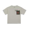 T-Shirt Letter Logo Round Neck Short Sleeve Kids Tops Sail-White HF2128-133