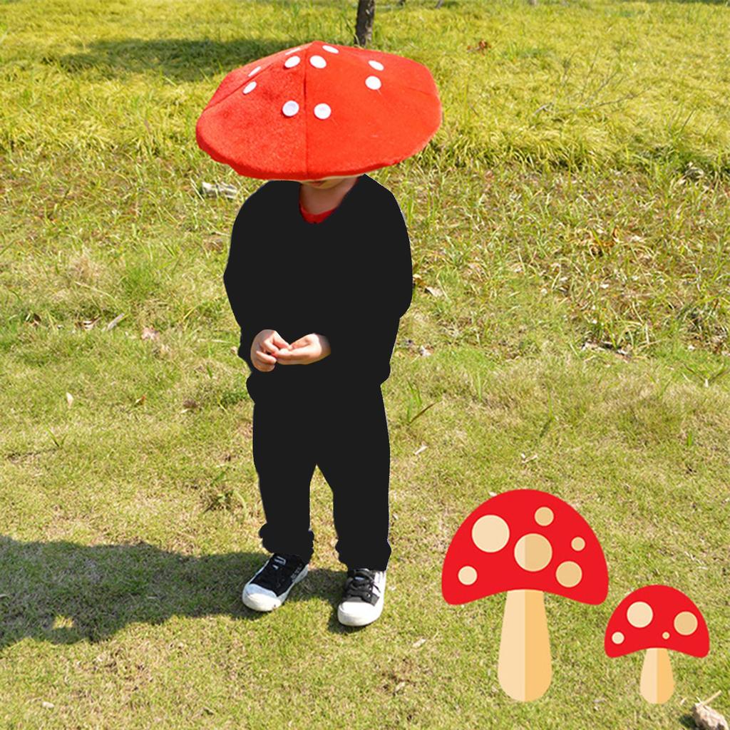 Red Mushroom Hat Funny Creative Costume Cartoon for Cosplay Halloween Festival Decoration