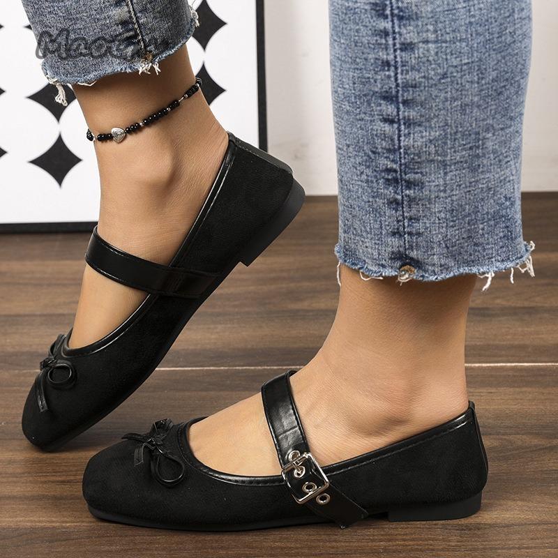 Mode Damen Ballerinas Frühling Neuer Stil Leopard Uni Schleife Slipper Lässige Loafer Bequem Weich Zapatos De Mujer