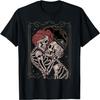 The Lovers Tarot Card Moon Goth Skeleton Gothic Skull Occult T-Shirt
