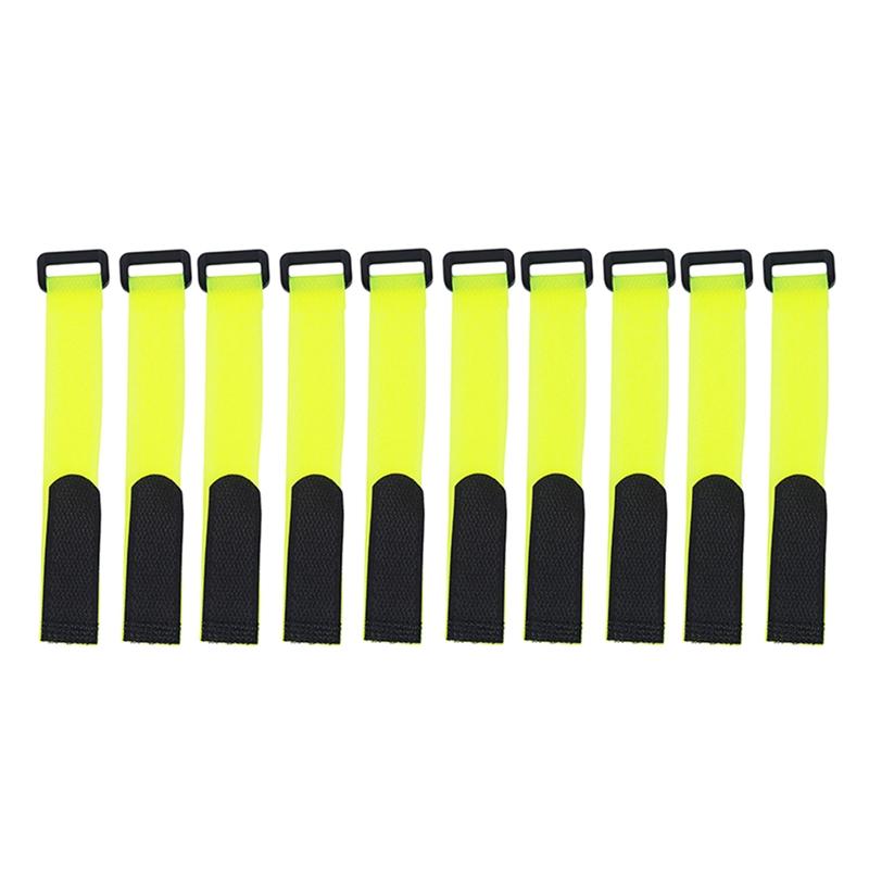 10pcs/set Reusable Fishing Rod Tie Holder Strap Suspenders Fastener Hook Loop Cable Cord Tie Belt Fishing Tackle Box Accessories