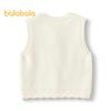 Balabala Girls' Embroidered Knitted Vest Sweater