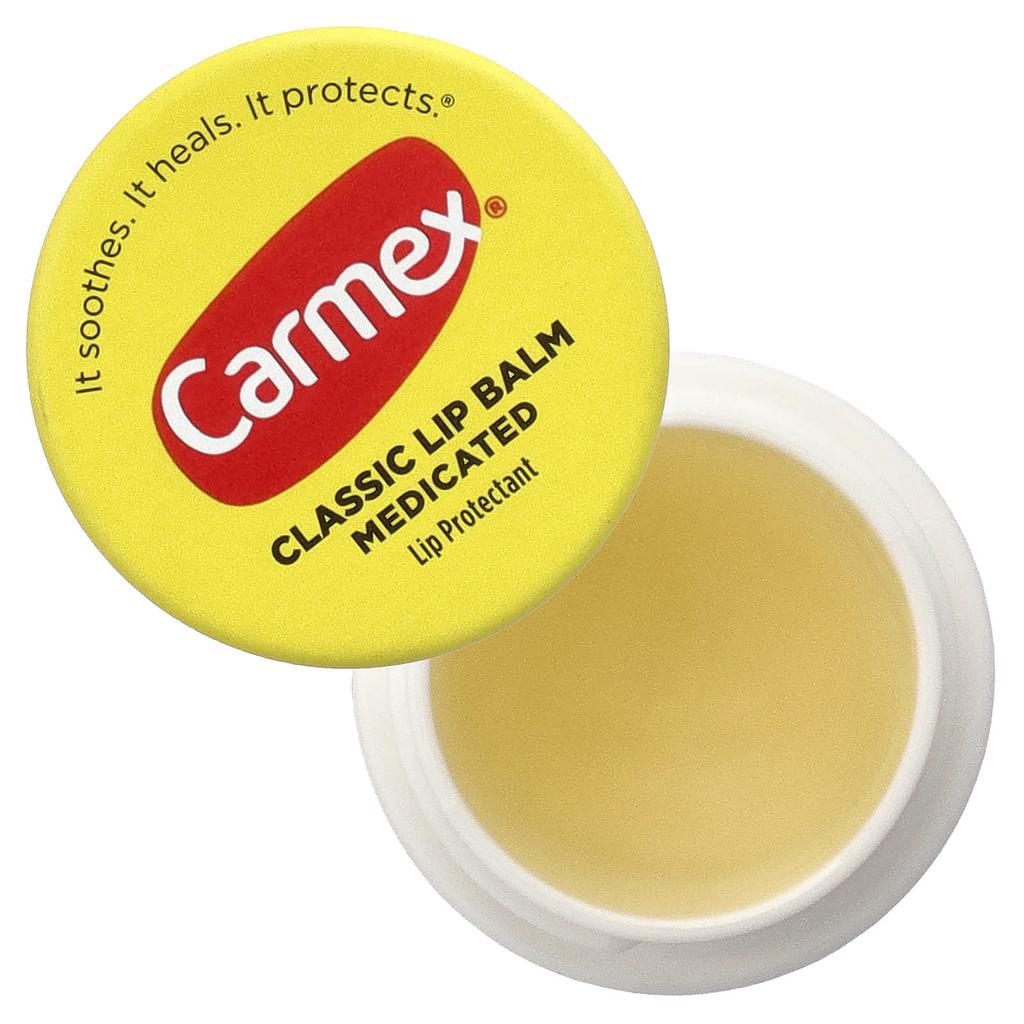 Carmex Classic Lip Balm, Medicated, 3 Count, 7.5 G (0.25 Oz) Each