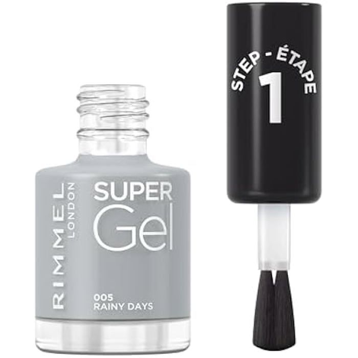 Vernis à Ongles Super Gel - RIMMEL - Rainy days - Résultat Professionnel - Longue Tenue - Sèche comme un Vernis