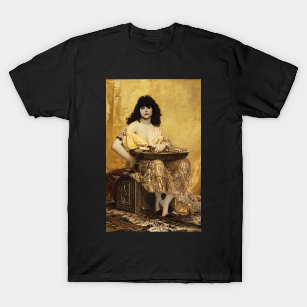 

Men Black Print T-shirt Nadja Style 2 Hd No-Cut Transfer Paper Print Cotton Tshirt M