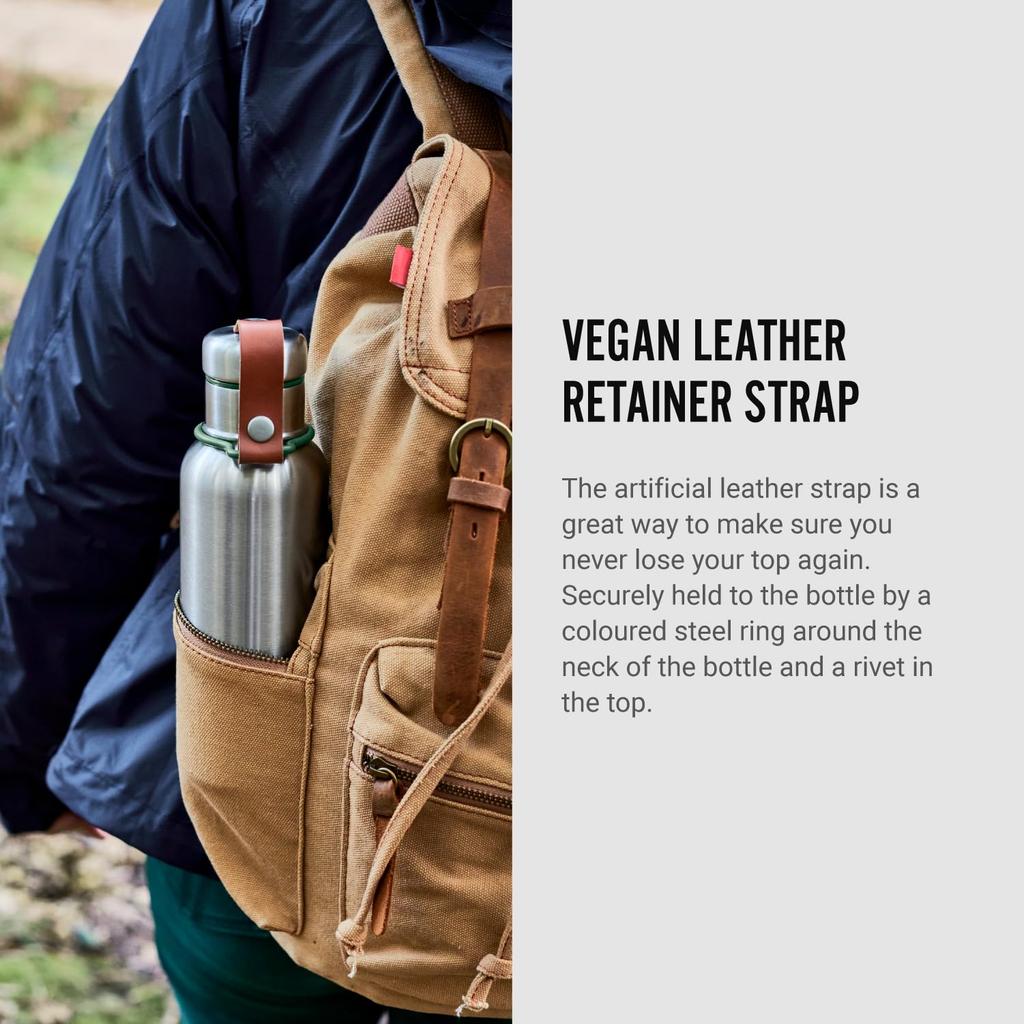 Thermal Cold Bottle L 14005 Silver X Olive 750ml Black+blum (black+blum) (Olive/FF/Men's, Lady's, Jr)