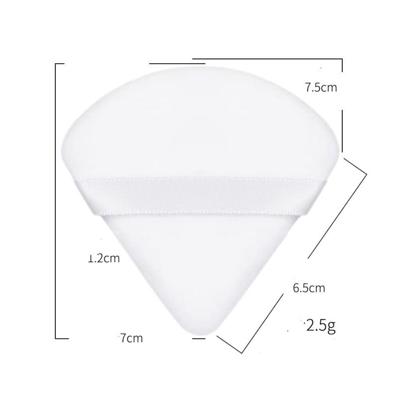 6 Pcs Triangle Powder Puff For Loose Powder Liquid Cosmetic Soft Plush Powder Puff Makeup Foundation Puff Makeup Tool