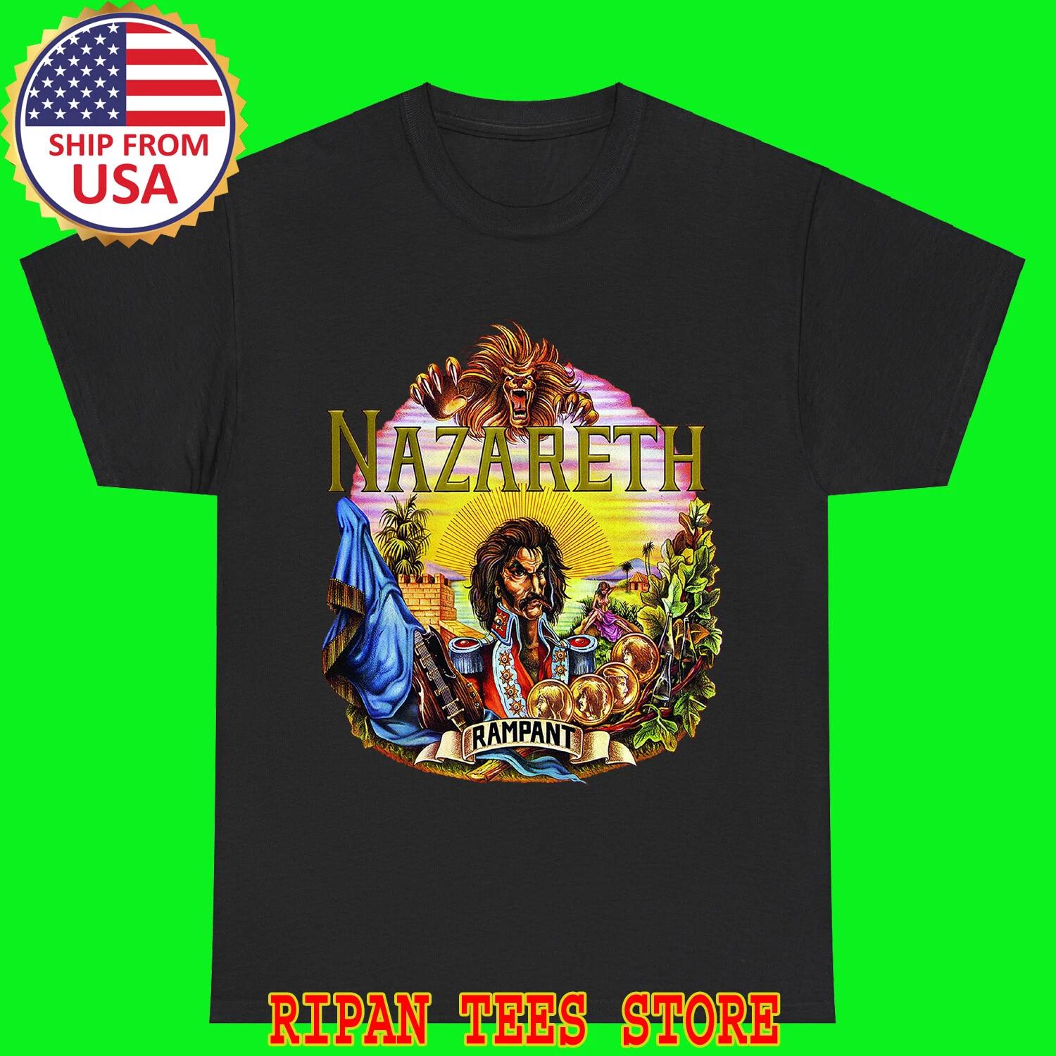 Nazareth Rampant Black T-Shirt Tee Top Unisex L