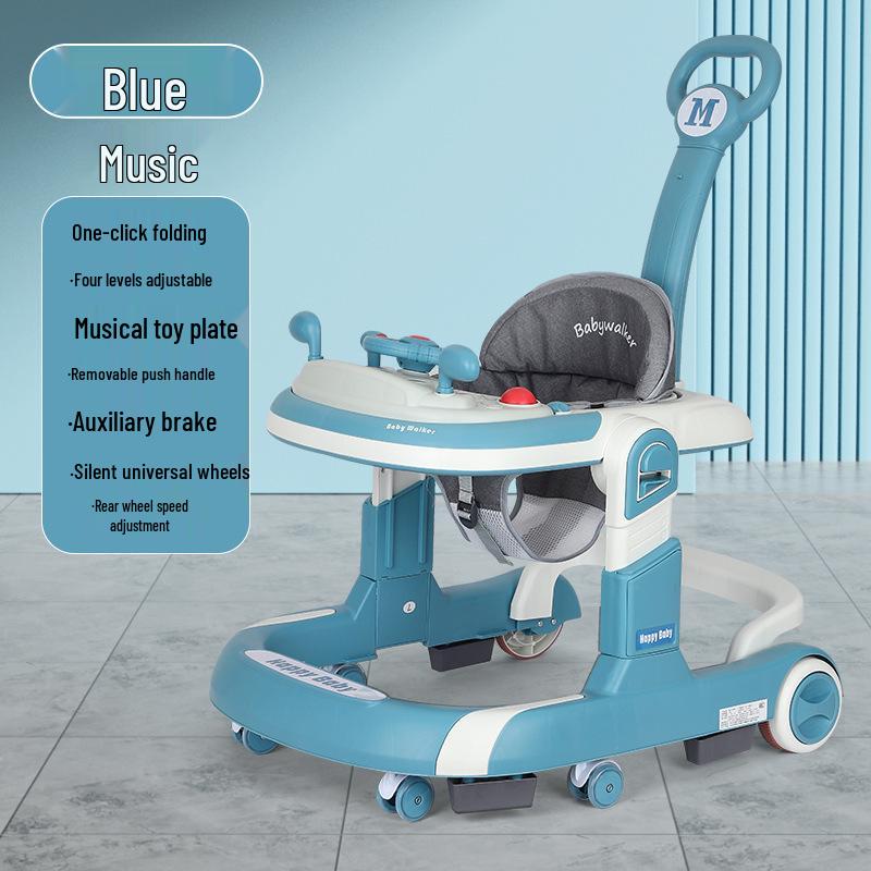 3-in-1 Multi-Functional Foldable Baby Walker, Anti-Rollover, for 6-18 Months