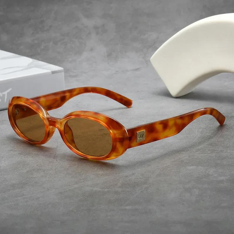 Retro Oval Sunglasses for Women Fashion Premium UV Protection Outdoor Travel Sun Glasses Goggles