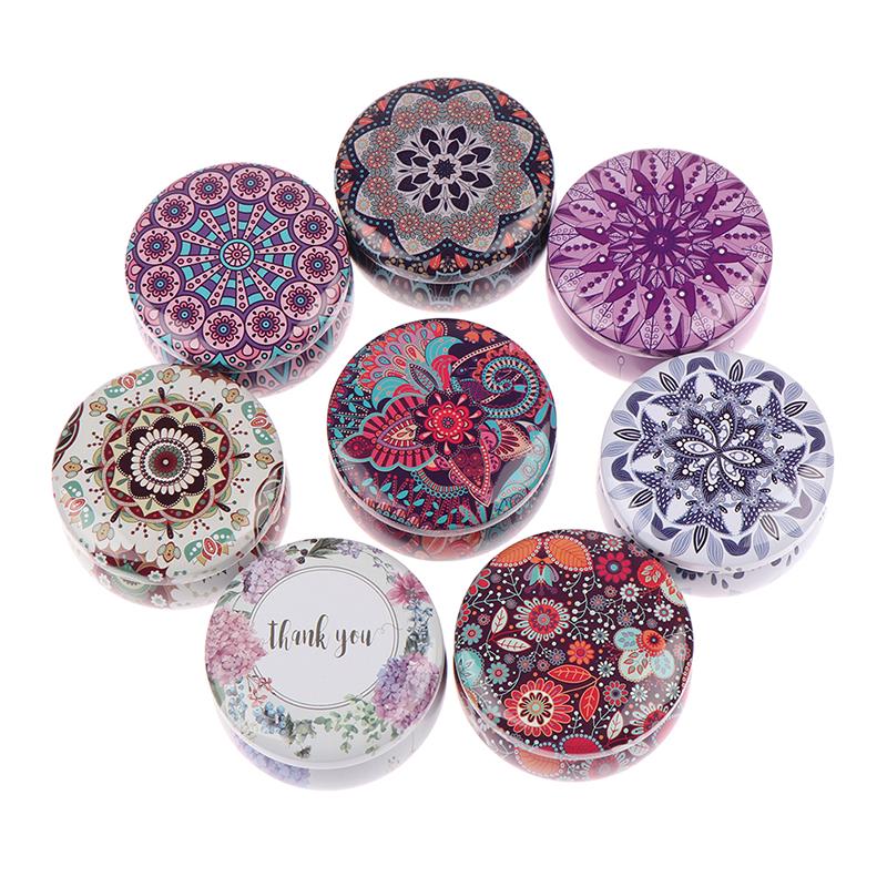 2.2Oz Personality Candy Box Drum-Shaped Cookie Box Party Supply Tea Pot Tin Box